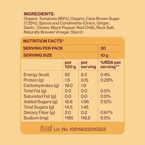 Image of Zama Tomato Ketchup 300g Glass Bottle | Tomato Sauce | Natural Tomatoes | Tangy and Raw Flavour | Traditionally Produced | No Artificial Dyes and Flavours