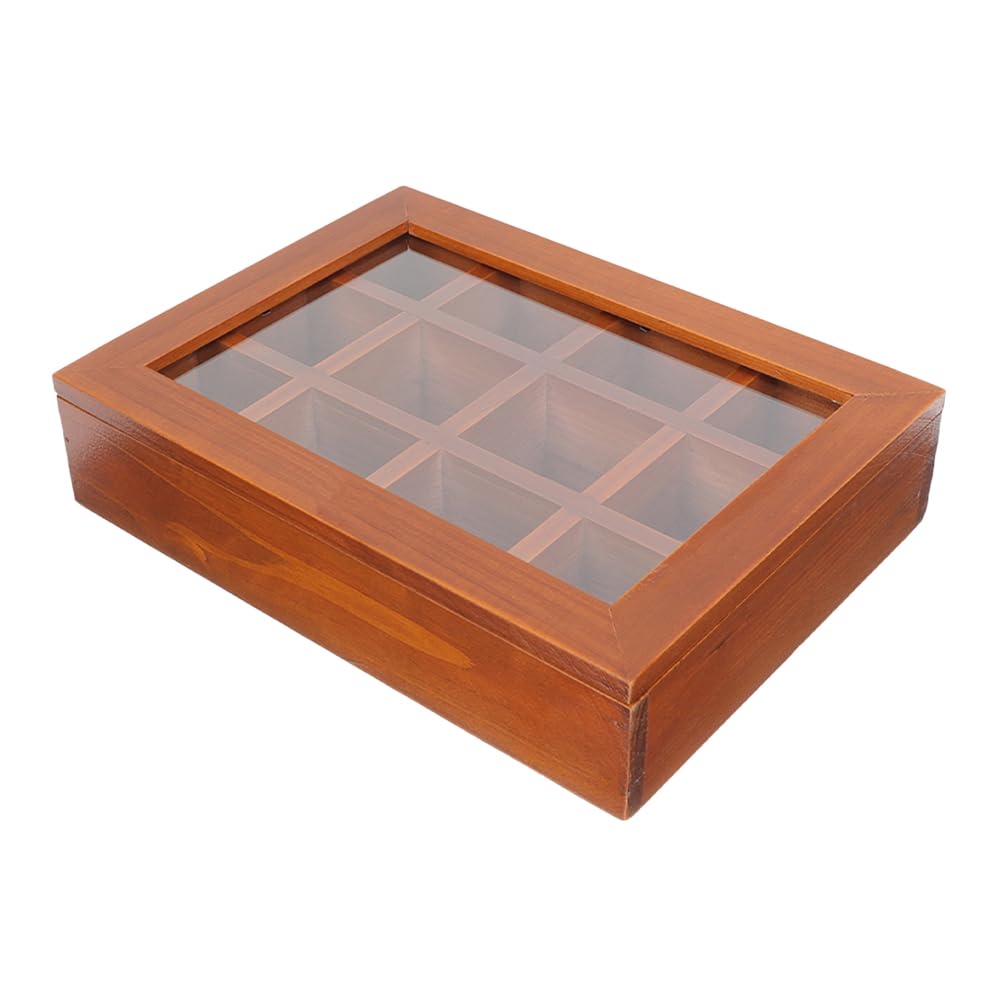 Rangement thé en bois avec finition soignée pour salon raffiné
