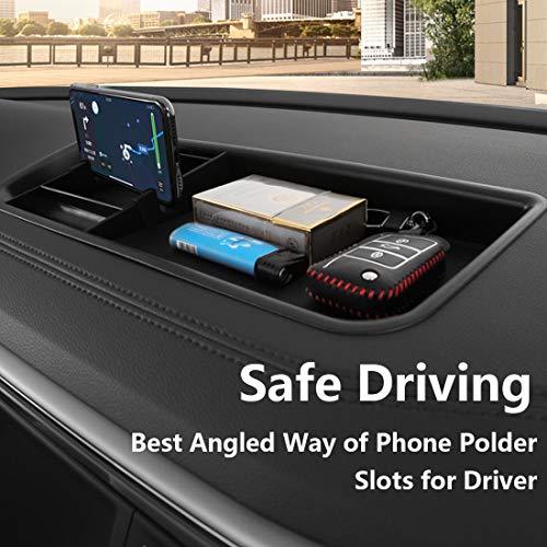EDBETOS Interior Dashboard Storage Box Organizer Holder Tray Compatible with VW Volkswagen Atlas 2018 2019 Dash Mounted Holders Accessories