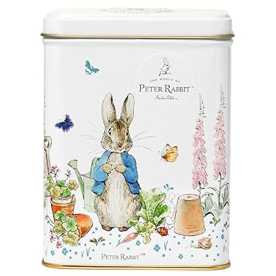 New English Teas Peter Rabbit Tea Tin with 40 English Breakfast Teabags Traditional British Storybook Gift