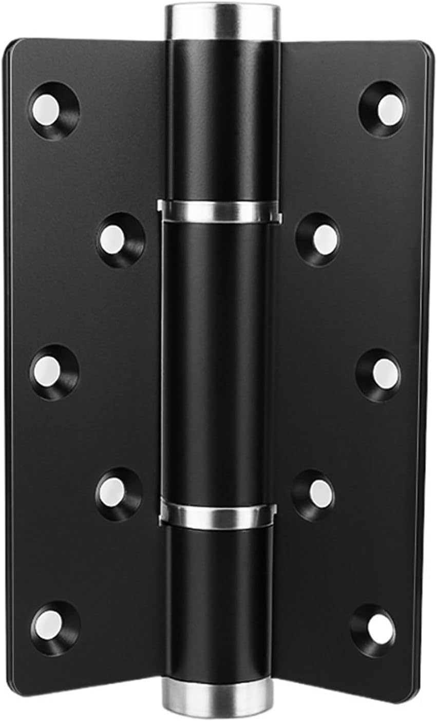 2pcs Door Closer Hidden Hinge Positiong Soft Closing Stopper Aluminum Alloy Device Hardware(Groove Type-Black)