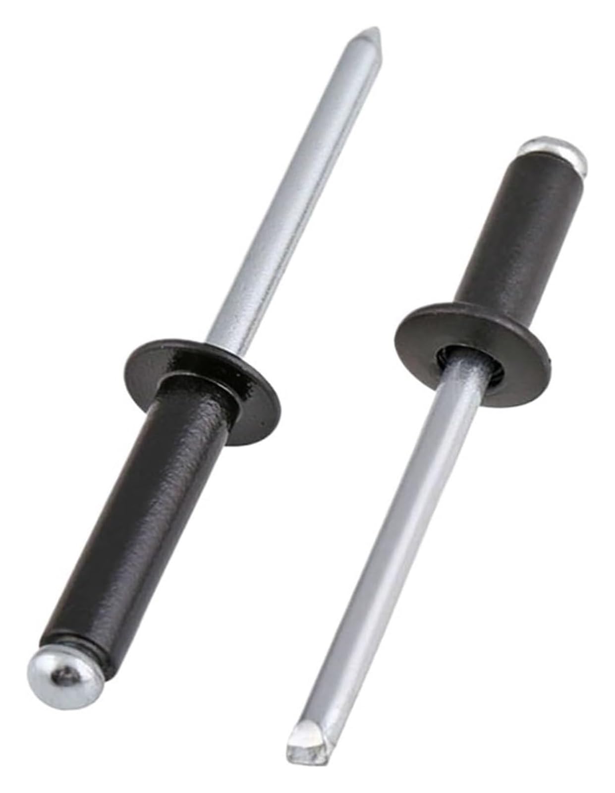 Remaches Remache autoenchufable de Aluminio Negro con Cabeza Redonda, Remaches Ciegos Huecos de Apertura rápida, Clavo Decorativo M2.4-M5(5mm,20pcs(M5))