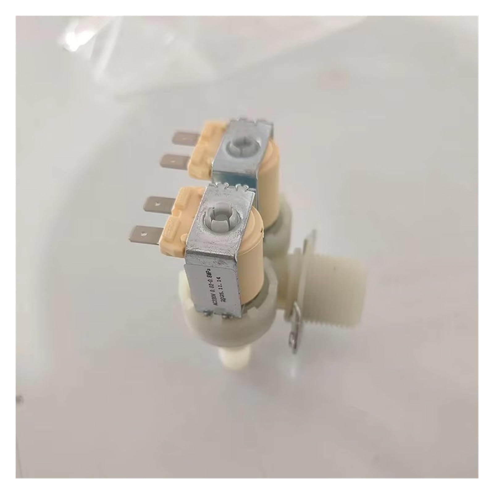 Electroválvula Válvula Solenoide De Entrada De Rodillo De Junta Universal, Rosca De 3/4 ", 12mm, Lavadora Vertical Bidireccional Unidireccional Válvula de Agua para Lavadora(110V)