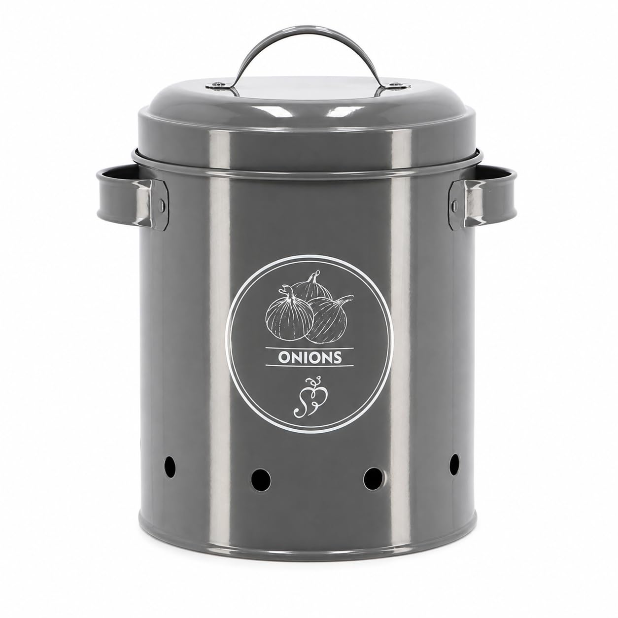 CKB LTD Onion Storage Container For Counter, Metal Kitchen Canister