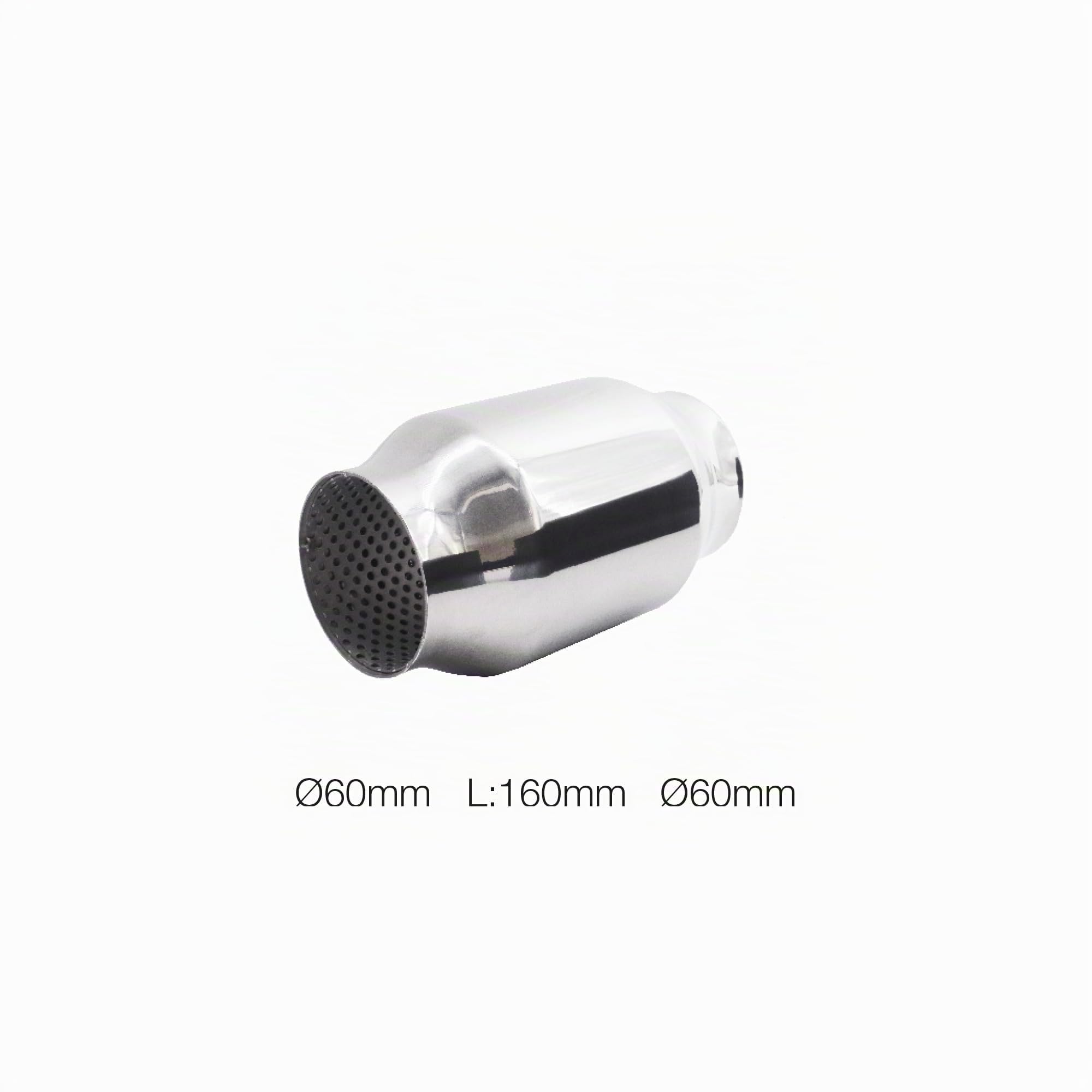 Simoni Racing ESR4 - Silencieux Sport Universel, Sortie Ronde Droite, Silencieux Droit pour Auto en Acier Inoxydable, Longueur 160 mm