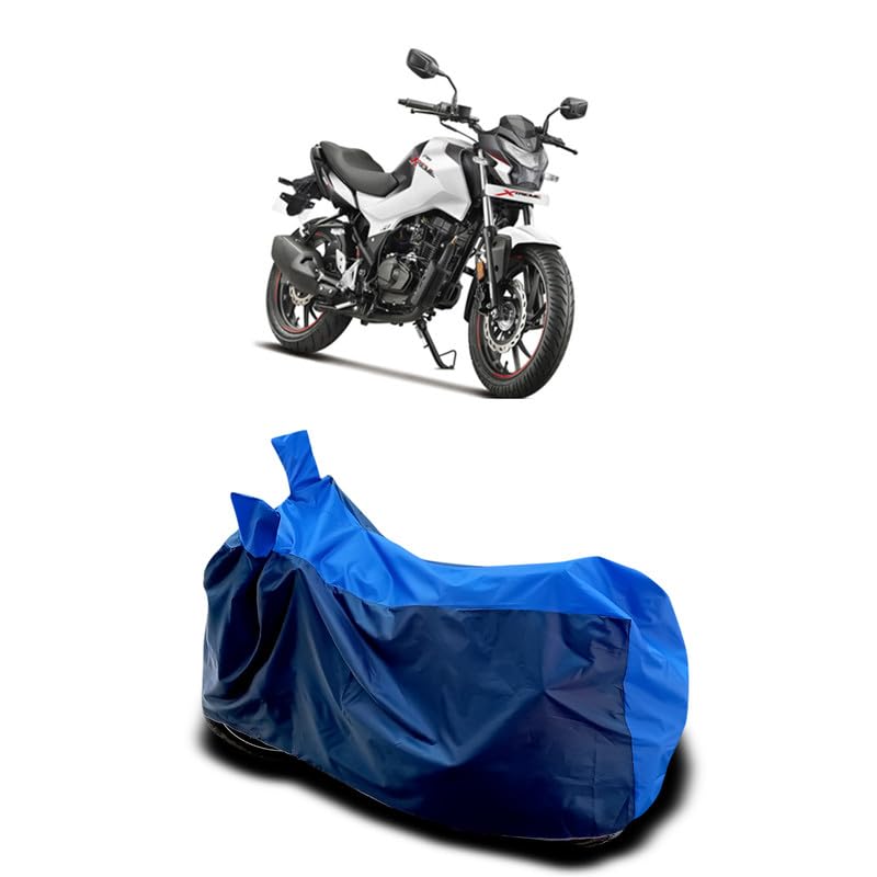 Image of DUFFEL-Two Wheeler Bike Body Cover Compatible for Hero Xtreme 160r Bs6 Heat Protectio /UV-Rays /Birds Dropping /DustProof /Waterproof All Variants [Nevay Blue]