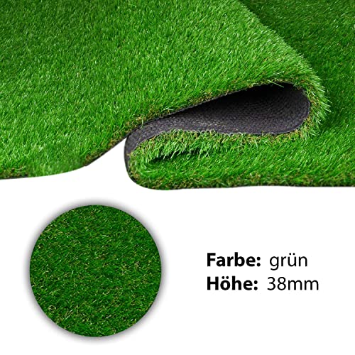 Kunstrasen für Balkon und Terrasse – 38mm Höhe, wasserdurchlässig