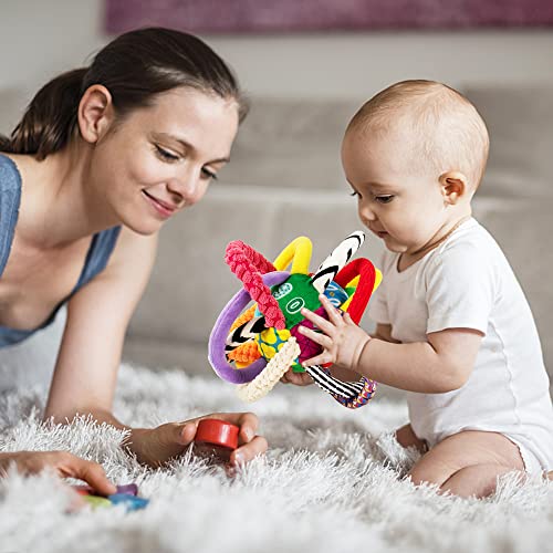 Sensory Balls for Infant Toddlers,Fabric Baby Toy for Sensory Development,Montessori Toys for Babies 6-12 Months,8 Different Sensory Tactile Textures and 4 Teethers for Babies 6-12 Months Newborn Toys