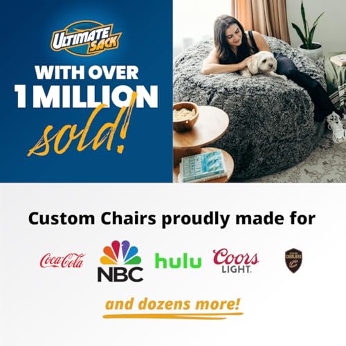 ULTIMATE SACK 3ft Bean Bag Chair, Oversize Bean Bag Chair for Adults, Comfy Chair Bean Bag Couch Lounge Sofa Loveseat Furniture | Olive Suede - Thumbnail 6