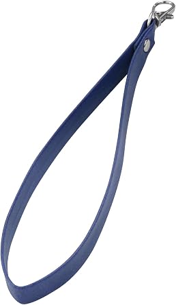 Shizukawill Leather Case for Blue Smartphone Phone Strap Hook Smartphone Strap Notebook Type Smartphone Case Compatible Short Strap Drop Prevention Blue