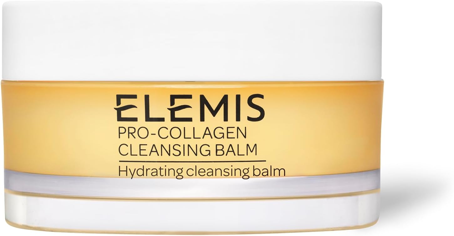 ELEMIS Pro-Collagen Cleansing Balm, 3in1 Melting Facial Cleanser for Deep Cleansing Wash, Infused with 9 Nourishing Essential Oils, Daily Moisturising Makeup Remover for Clean, Glowing Skin