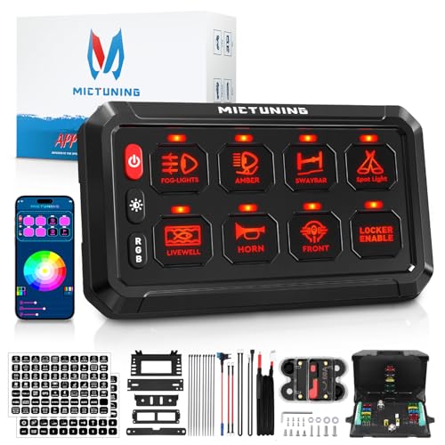 Snapklik.com : MICTUNING RGB 8 Gang Switch Panel
