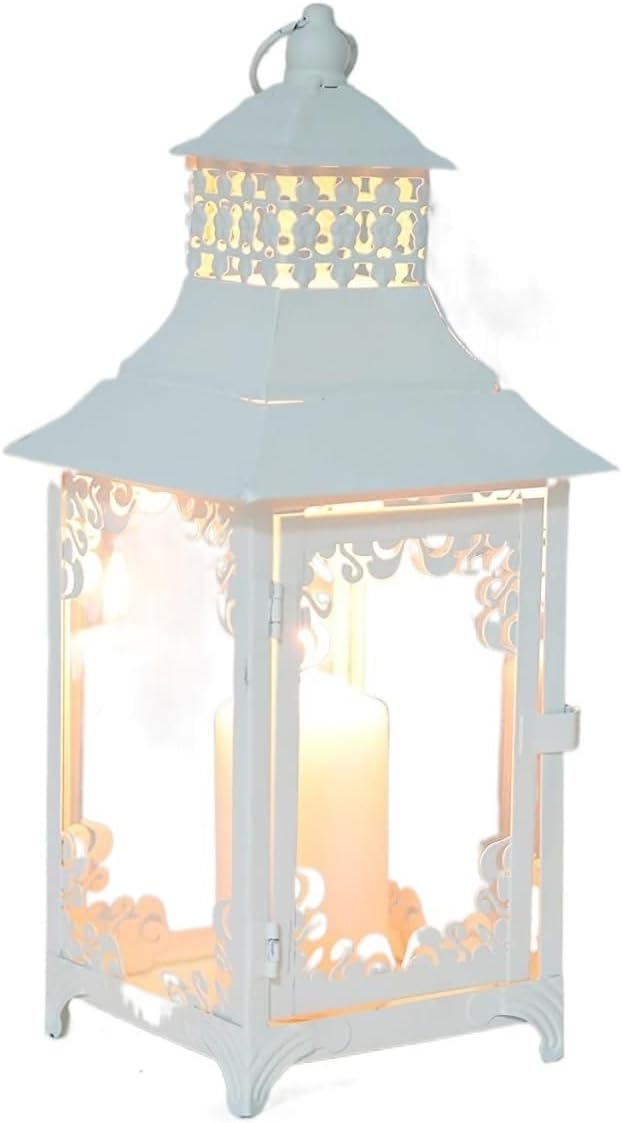 キャンドルホルダースタンド ヴィンテージ メタルキャンドルホルダー 吊り下げランタン キャンドルスティック ガラスランプ 屋外照明