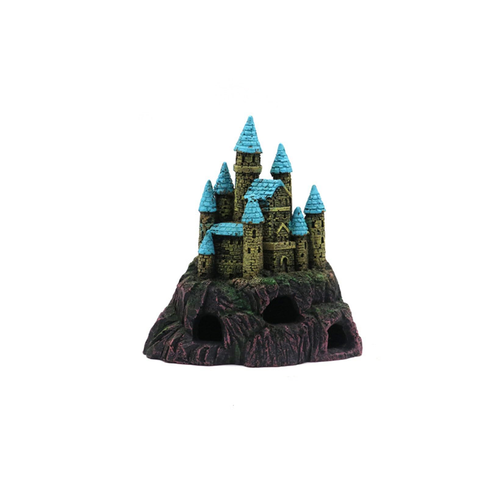 WGBOSMG Aquarium Decoration Ornament Large Castles Resin Background for Fish Tanks Aquarium Accessories Shrimp Hide House Artistic Underwater Castles Hideouts Creative Decoration