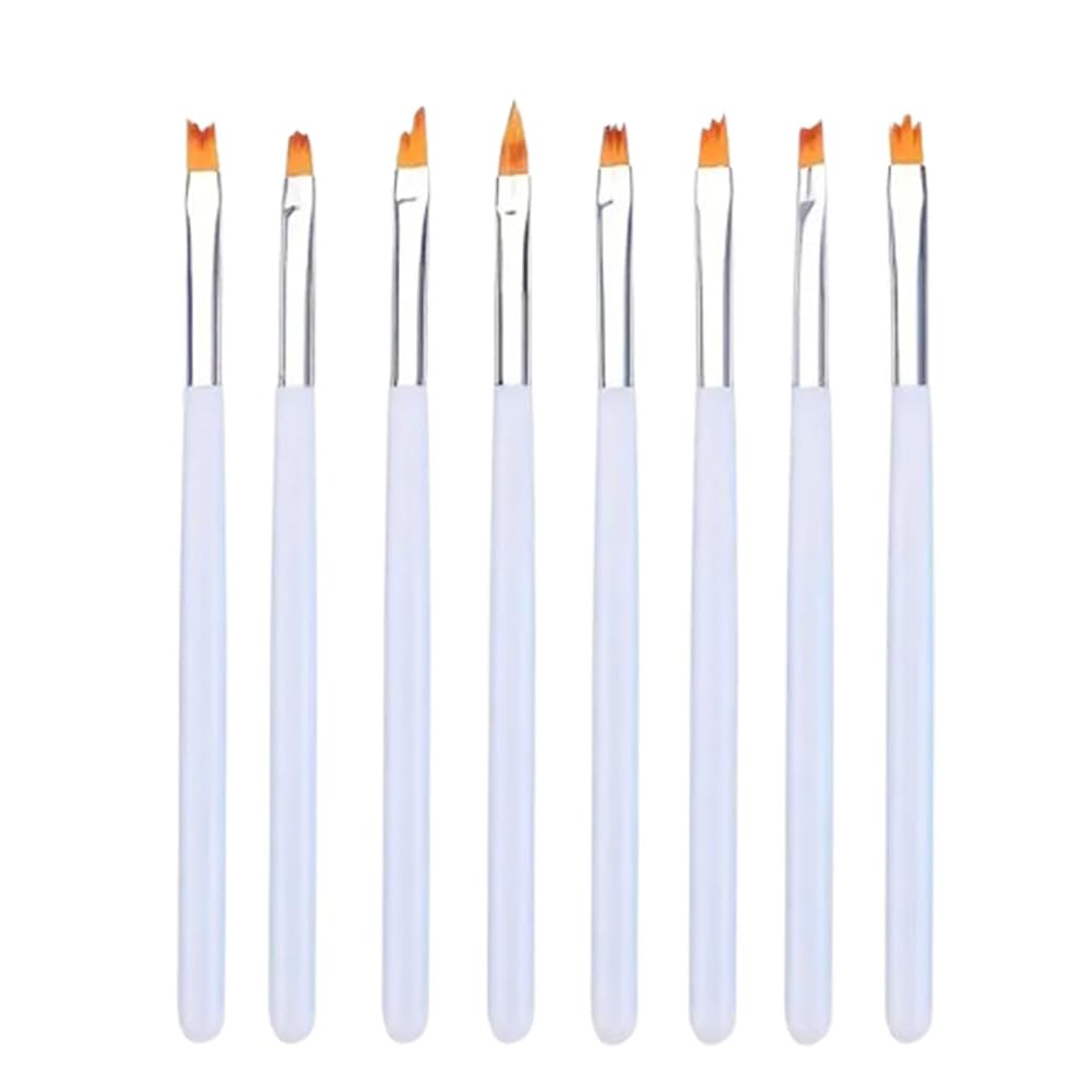 8-Piece Nail Art Brush Set Premium Floral Sawtooth Pen for Nail Painting Styling Tools Suitable for Creative Nail