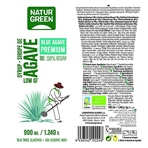 NaturGreen Sirope de Agave, 900ml (Bio) - Imagen 3
