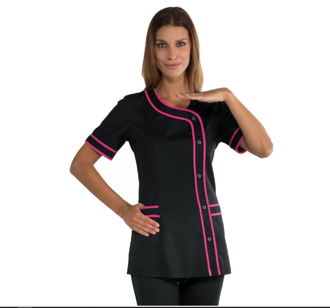 Isacco 005860 Brasilia Casacca, Taglia L, Nero/Fuxia