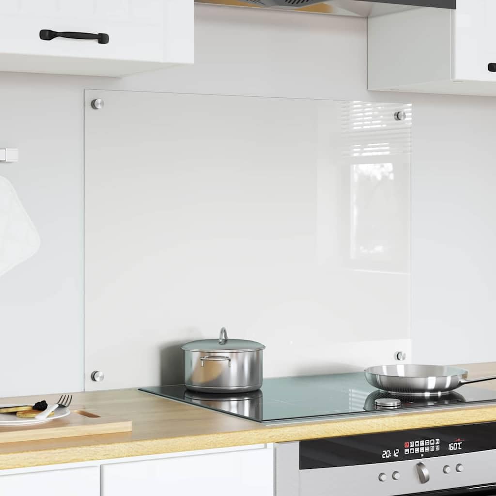 Tomostar Crédence de Cuisine en Verre, Fond de Hotte Protection Contre éclaboussures Dosseret de Cuisine Transparent 80x60 cm Verre trempé