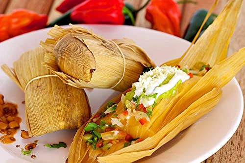 image for Amazing Chiles & Spices Corn Husks For Tamales 1 LB (16oz)– Natural 