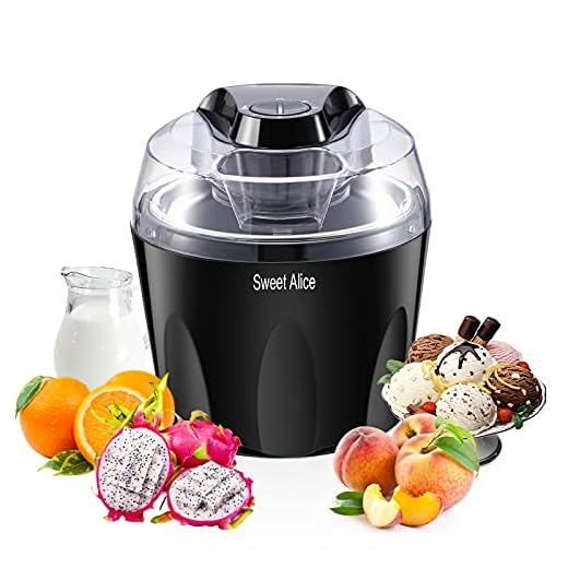 Ice Cream Maker, 1.5 Quart Automatic Frozen Yogurt, Sorbet, and Ice Cream Machine, Auto Shut-off Timer Function BPA-free Frozen Dessert Machine