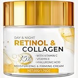 Retinol Cream for Face Anti Aging: Retinol Face Neck Wrinkle Cream with Collagen Hyaluronic Acid - Night Moisturizer for Men Women - Anti Aging Facial Skin Care Gifts for Mom Dad Sister