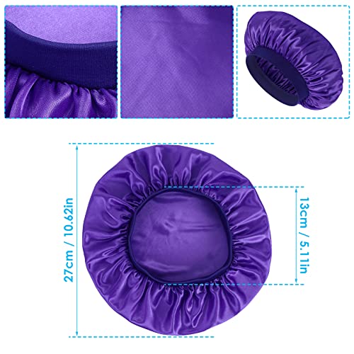 Prasacco 3 Pieces Kids Satin Bonnet Baby Bonnet Sleeping Cap Soft Silk Night Hats Colorful Satin Cap For Baby Girls Boys Natural Hair Teens Toddler Child Baby (Solid Color) #TOP1