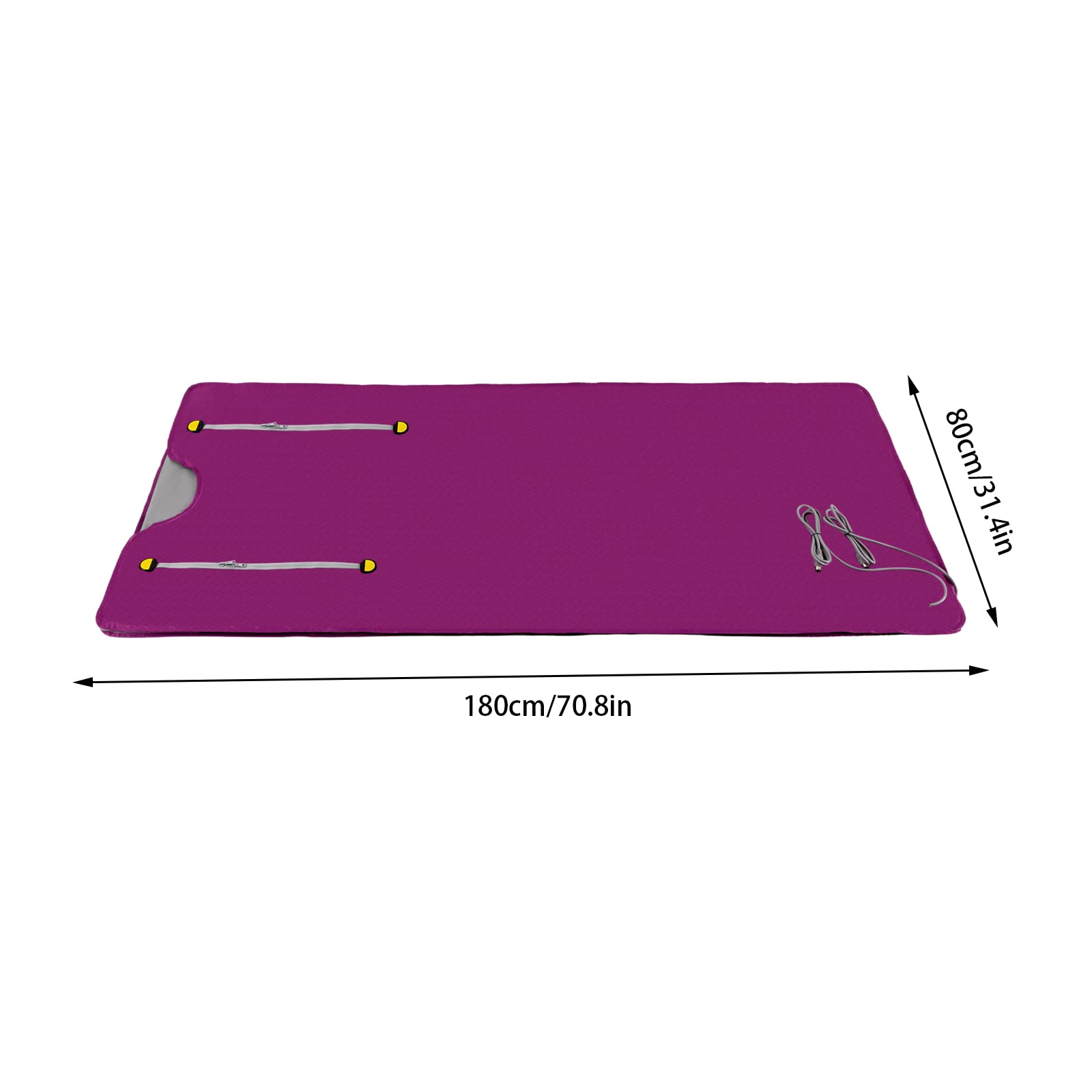Couverture de sauna infrarouge 650 W 180 x 80 cm contrôleur 2 zones violet