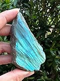 GAF TREASURES Large Raw Labradorite Slab, Natural Labradorite Slab Stone, Natural Rough Labradorite Slab, Labradorite Slab Rough, Labradorite Slab Rock (Labradorite Slab, 1 Piece)
