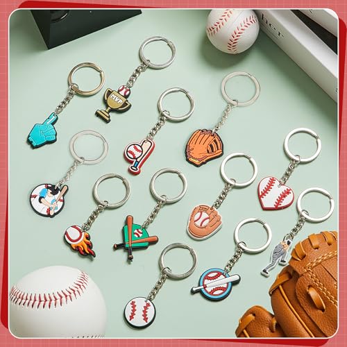 Batiyeer 36 Pack Baseball Keychains Bulk Baseball Party Favors Sports Key Chains Funny Ball Keyring for Women Men Sport Team Players Birthday Party Bag Gift Fillers by Batiyeer - Image 7