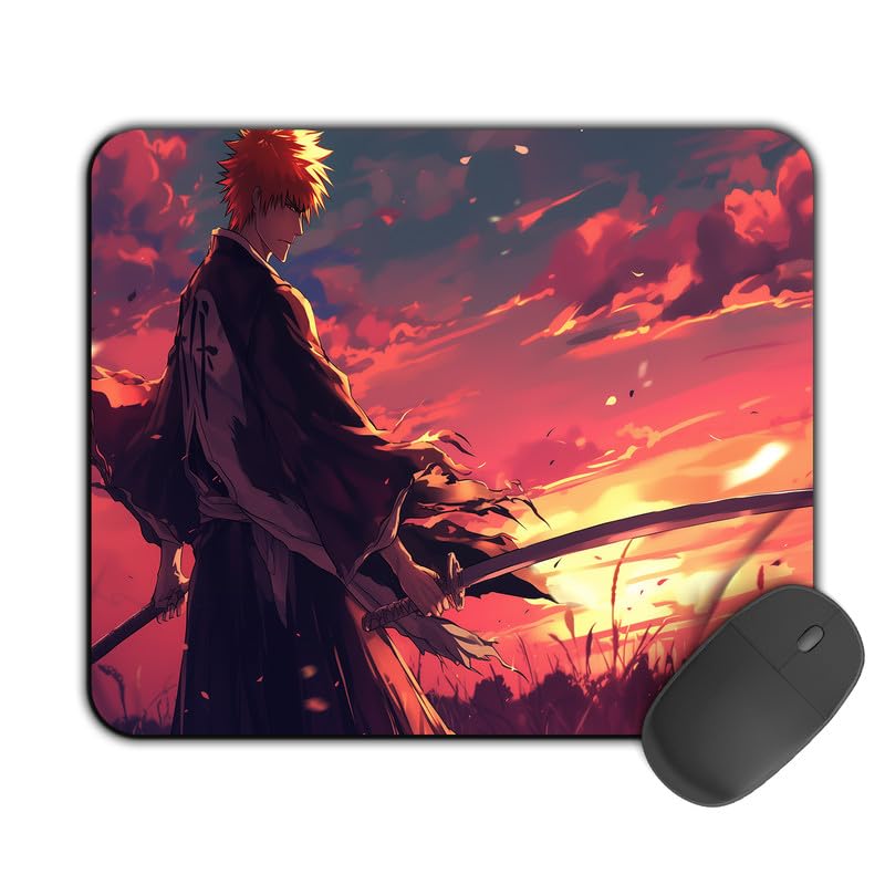 Image of Printed Designer Mouse Pad Ichigo Art (200MM X 240 X 3MM) Enhance Gaming and Work Performance Comfortable and Precise Non-Slip Water Proof Bleach Mouse Pad.