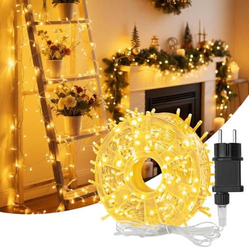 Hoteril Luci Natale Esterno, 33M 300 LEDs Luci Albero di Natale Impermeabile, Lucine da Esterno...