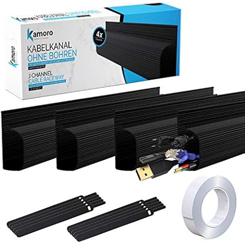 6 Packs Cable Raceway with adhesive Cover