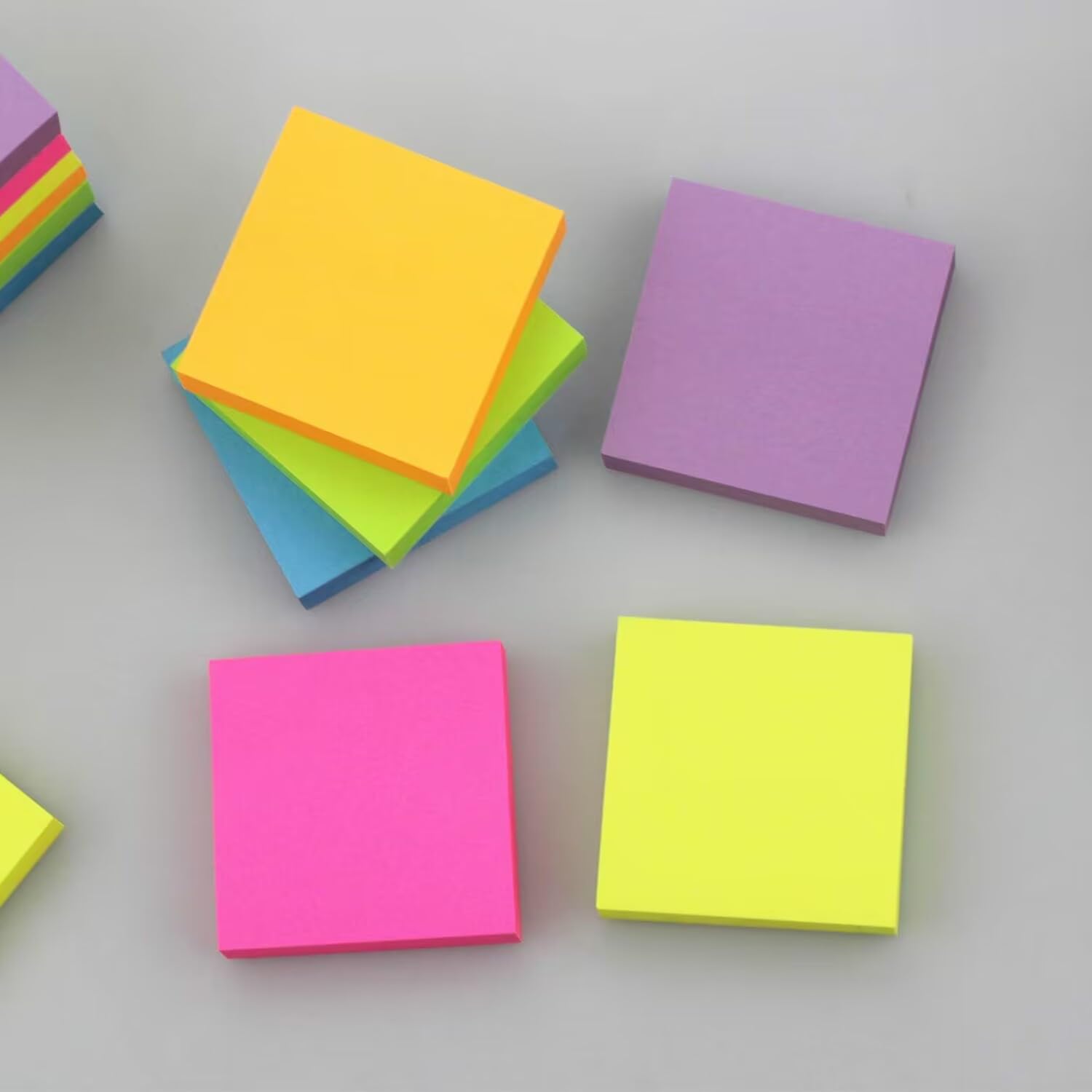 Early Buy 2x2 Sticky Notes with 6 Bright Color Self-Stick Notes 12 Pads/Pack, 100 Sheets/pad