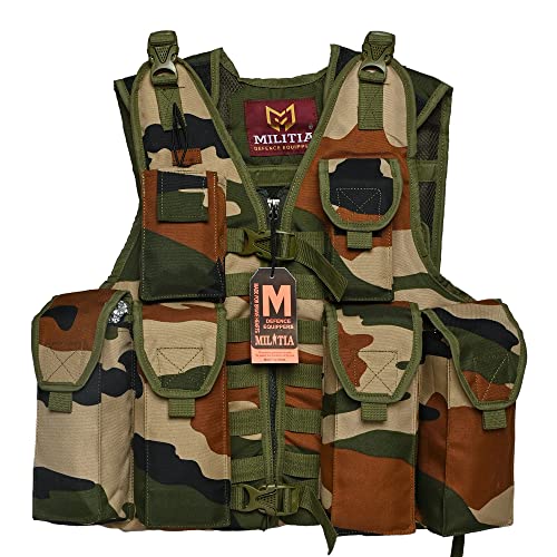 Image of MILITIA Tactical Vest bp armour plate harness Pouch front back pouch walkie talkie holder front zip jacket type