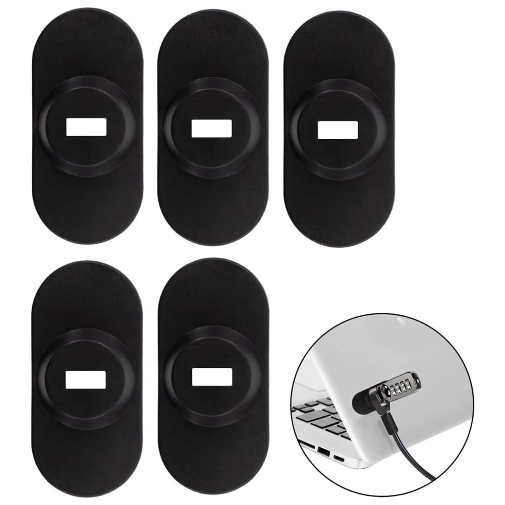 20 Piezas Orificio de Bloqueo para Computadora PortáTil Tabletas Orificio de Bloqueo Antirrobo para Computadora PortáTil para Tabletas Piezas de Base de Bloqueo de Seguridad