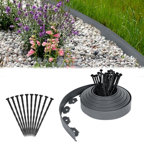 YUENFONG Beeteinfassung Rasenkante aus Kunststoff Flexible Beetumrandung...