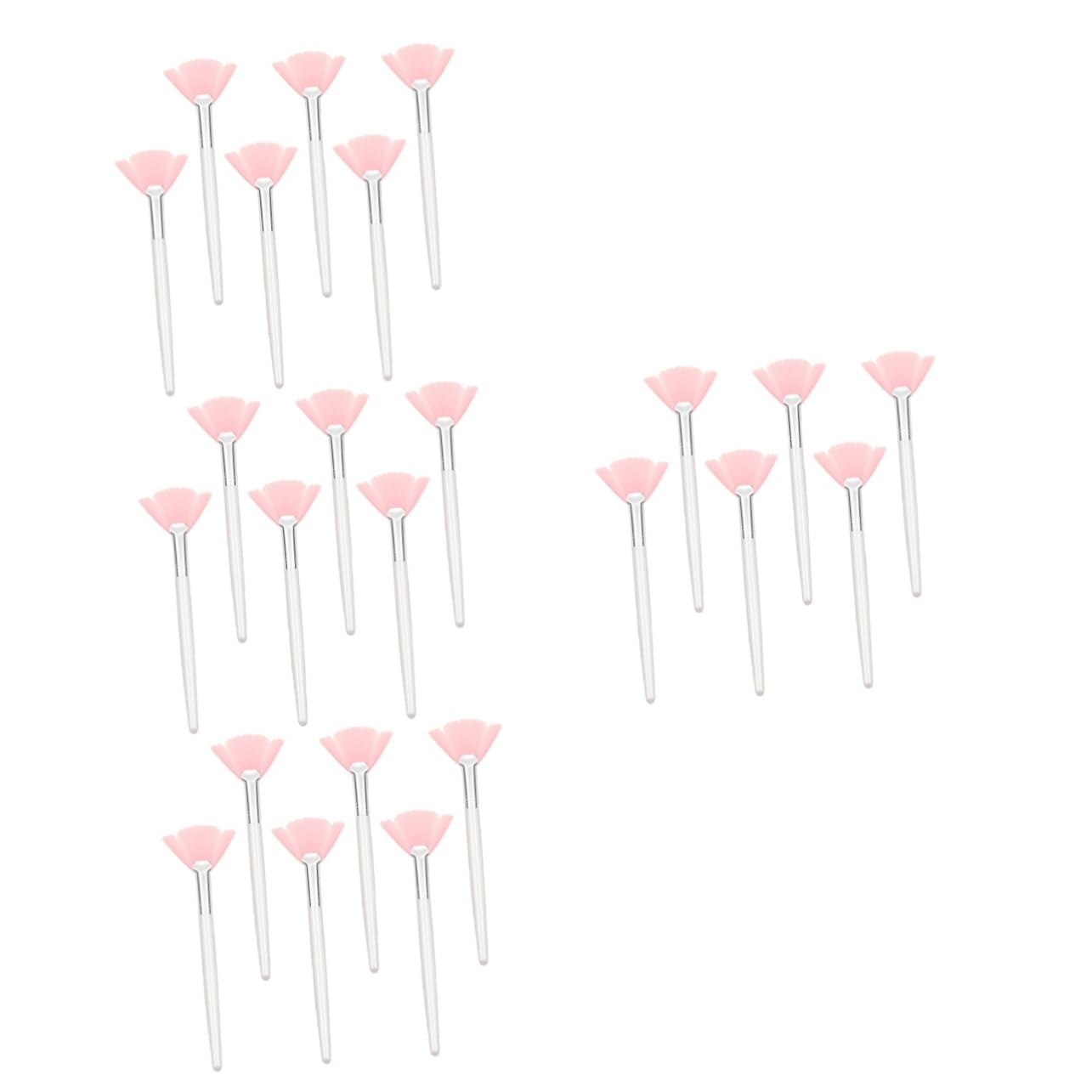 FRCOLOR Set Di 4 Pennelli Per Il Trucco Con Manico A Ventaglio Per Il Viso E Il Trucco Dettagliato 6 Pezzi * 4
