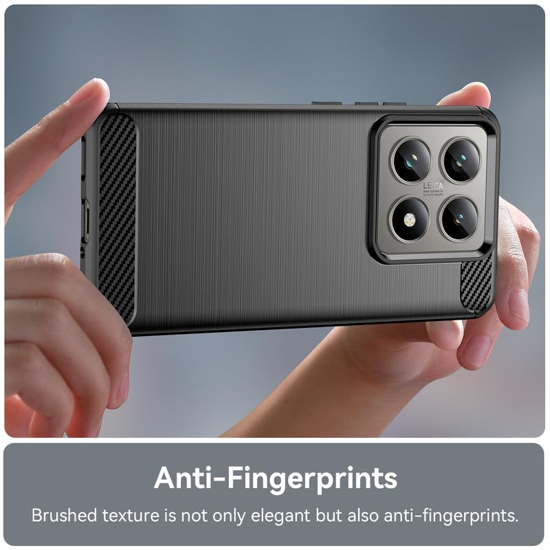 Image of Hybrid Carbon Fiber Back Case for Xiaomi 14T Pro 5G (Black)