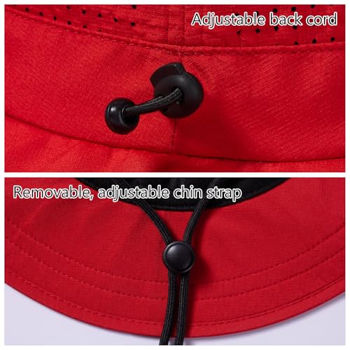 Image of UPF 50+ Bucket Sun Hat with Laser Perforated Mesh Cooling Adjustable Breathable Lightweight for Outdoor Men Women