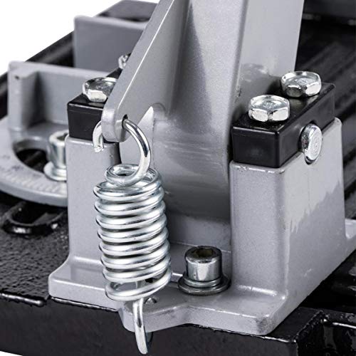 KATSU Trennständer für Winkelschleifer - Ø 100mm bis 125mm Hochleistungs Gusseisenbasis Elektroschleifer Ständer Schelle mit 11 Holz- und Stahl-Trennscheiben 105422