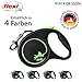 flexi® Black Design L Gurt 5 m schwarz/grün, Roll-Leine für Hunde bis 50 kg