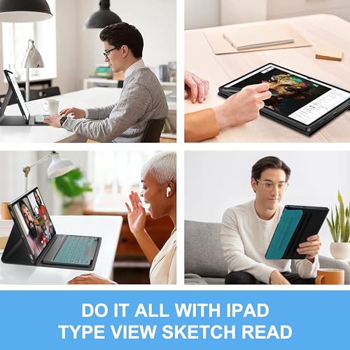 Image of for Samsung Galaxy Tab S10 Ultra /S9 Ultra /S8 Ultra Keyboard Case 14.6 inch, 7-Color Backlit, Smart Magnetic Detachable Bluetooth Keyboard, Slim Protective Folio Case with S Pen Holder, Auto Sleep /Wake