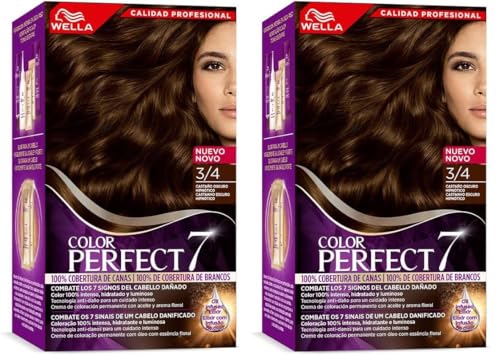 Wella Color Perfect - Tinte de Coloración Permanente para un Cabello Hidratado y Luminoso - Tono Castaño Oscuro Hipnótico (Paquete de 2)