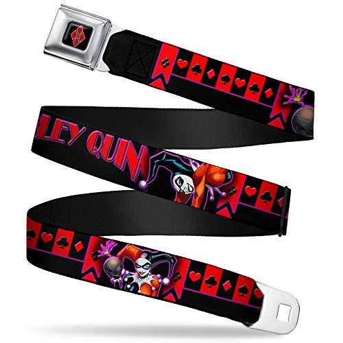 Cinturón Harley Quinn Buckle-Down ideal para convenciones de cómics y estilo urbano diario