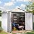 DWVO 6x4ft Storage Shed for Outdoors, Metal Sturdy Weatherproof Tool Shed with Secure Door and Ventilation for Equipment, Mowers, Bikes, Outdoor Spaces, White