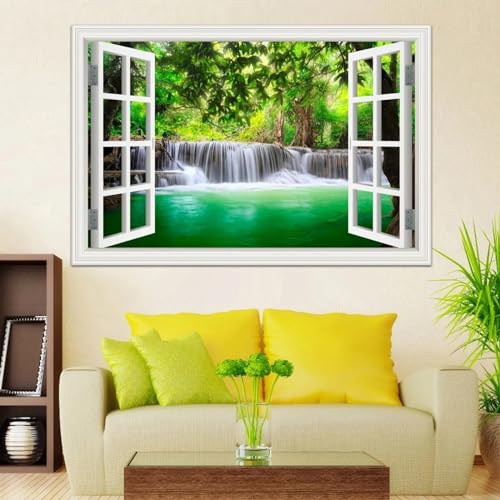 Toile cascade d'art mural de qualité supérieure avec cadre en bois