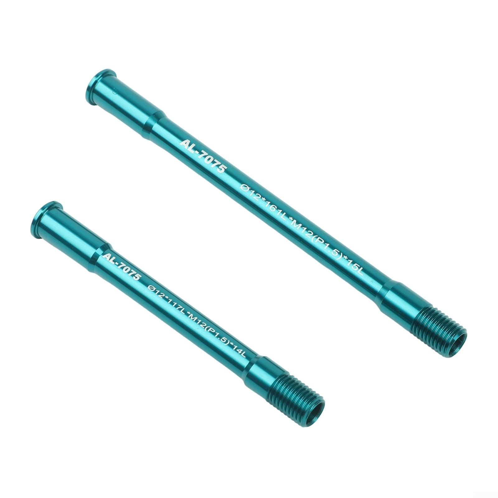 Juego de varillas de eje pasante de ajuste preciso para Giant para Tcr para Propel Revolt Langma y Liv Cycles Hecho de aleación 7075 solo 34 g, peso 12 x 161 mm y 12 x 117 mm, negro (azul)