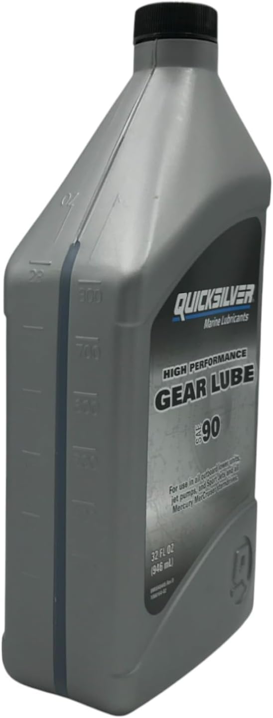 Cyclemax Two Pack compatible with Quicksilver High Performance Gear Lube SAE90 Quarts 8M0222065 Contains Two High Performance Gear Lube SAE90 Quarts and a Funnel