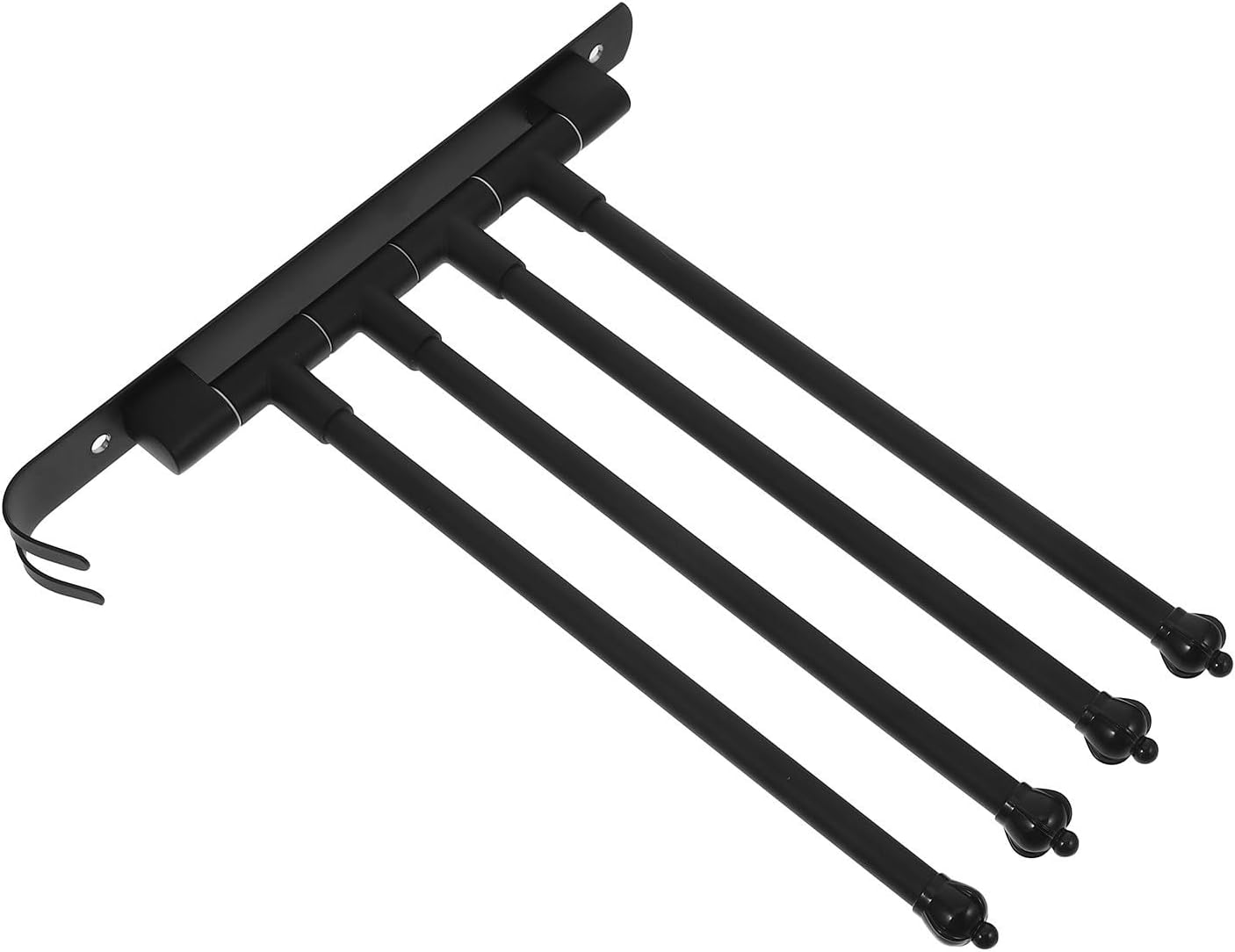 SUPVOX Black Aluminum Alloy Rv Hanging Rack for Clothes and Small Items