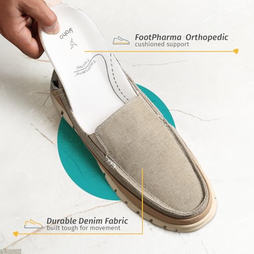 Image of YOHO Loafers for Men | Comfortable Slip on Shoes | Durable Denim Upper | Cushioned Lightweight Footwear | Lofos 101